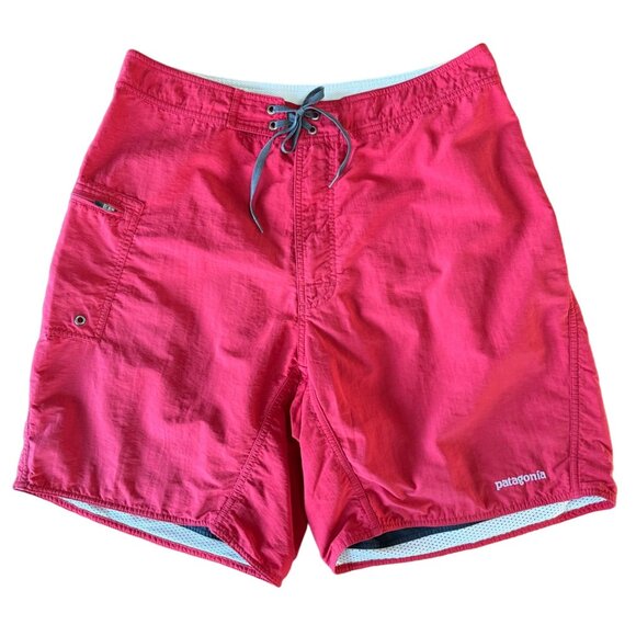 Patagonia Other - PATAGONIA Board Shorts Mens 34 Solid Red Swim Trunks Fully Lined Boardshorts